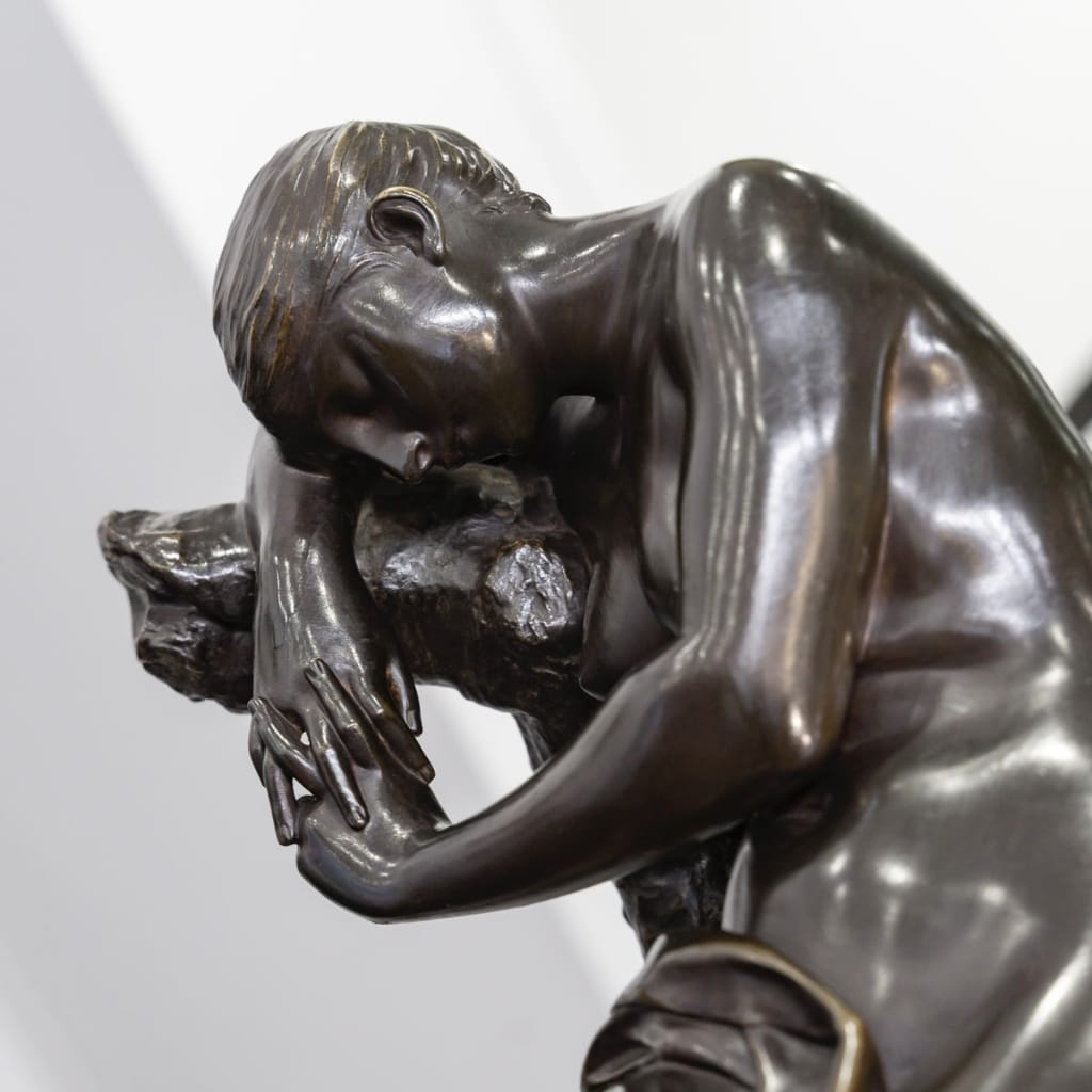 Sculpture – Le Sommeil , Luca Madrassi (1848-1919) – Bronze 5