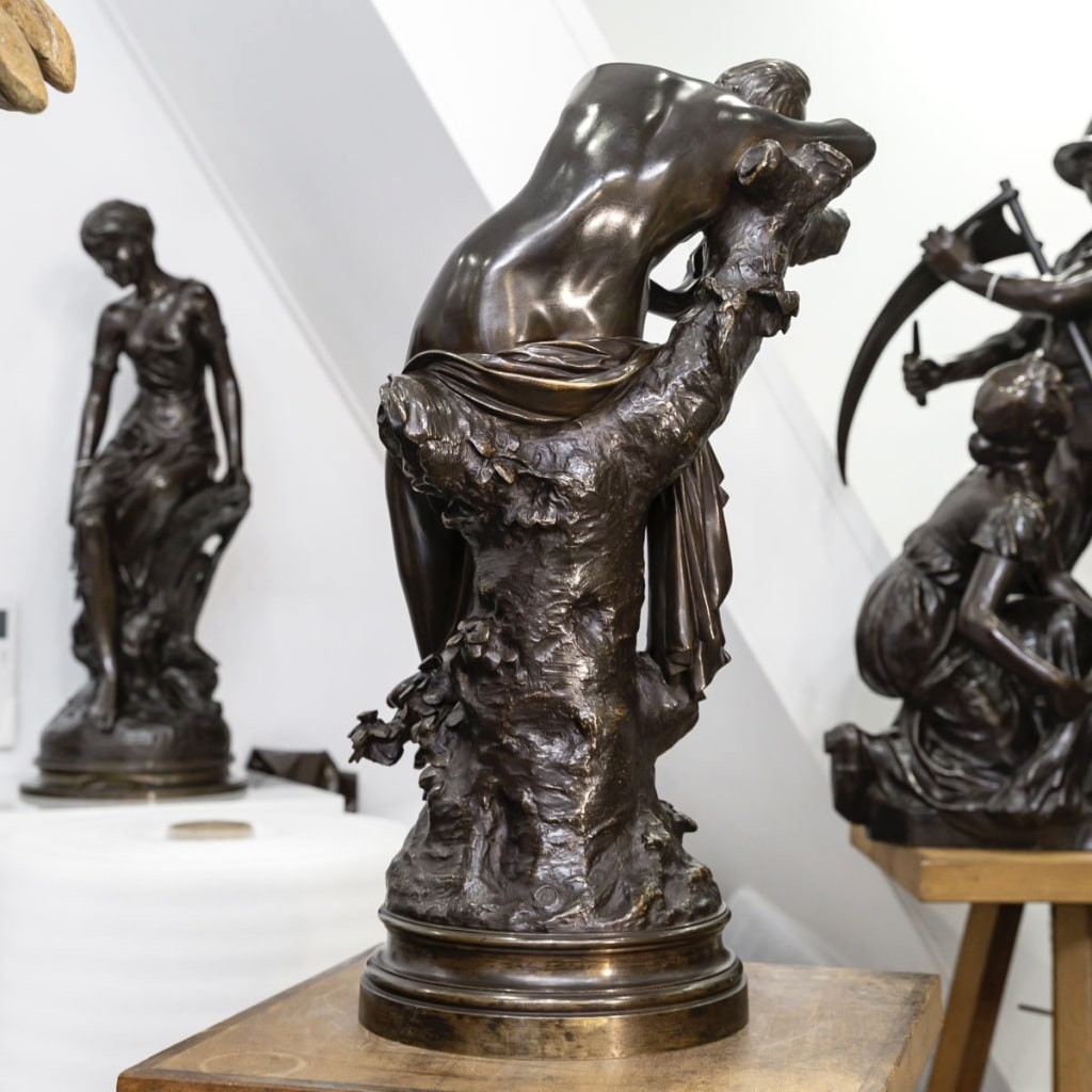 Sculpture – Le Sommeil , Luca Madrassi (1848-1919) – Bronze 6