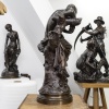 Sculpture – Le Sommeil , Luca Madrassi (1848-1919) – Bronze 17