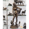 Sculpture – La Dresseuse De Chien , Vincent Désiré Faure De Broussé (1843-1908) – Bronze 12
