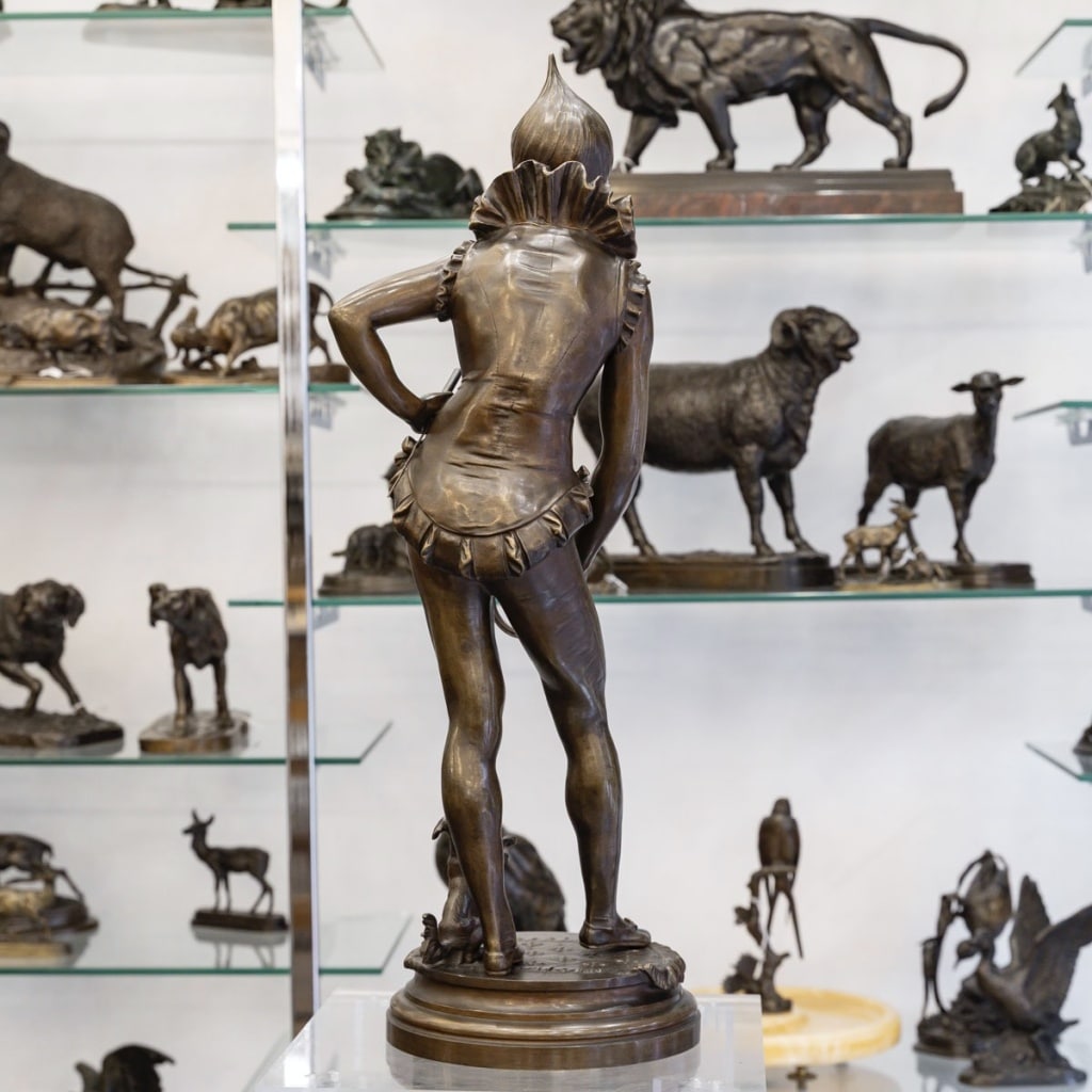 Sculpture – La Dresseuse De Chien , Vincent Désiré Faure De Broussé (1843-1908) – Bronze 6
