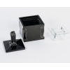 Encrier « Hibou » verre noir patiné blanc de René LALIQUE 15