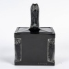 Encrier « Hibou » verre noir patiné blanc de René LALIQUE 11
