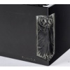Encrier « Hibou » verre noir patiné blanc de René LALIQUE 18
