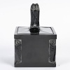Encrier « Hibou » verre noir patiné blanc de René LALIQUE 12