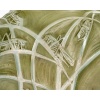 Vase « Sauterelles » verre opalescent patiné vert de René LALIQUE 12
