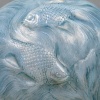 Vase « Formose » verre opalescent patiné bleu de René LALIQUE 10