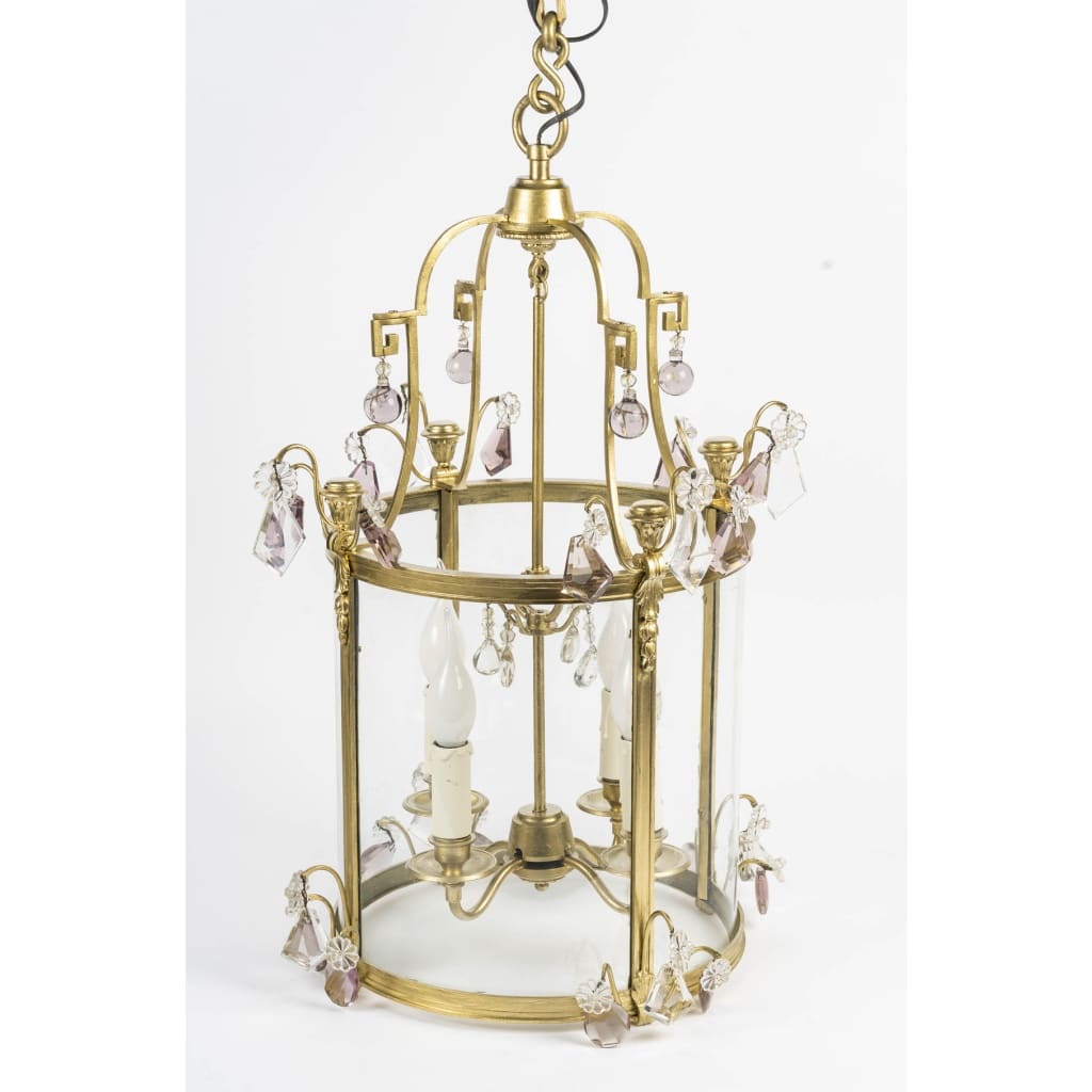 Lanterne en bronze doré de style Louis XVI, d’époque XIXème siècle. 3