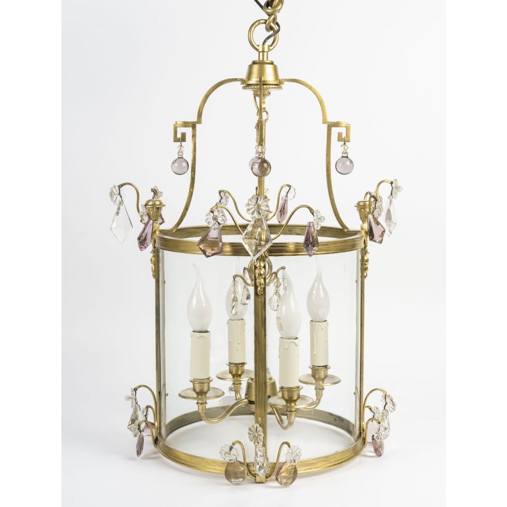Lanterne en bronze doré de style Louis XVI, d’époque XIXème siècle. 4