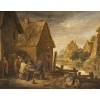 Atelier de David Teniers le Jeune (1610 – 1690), réunion devant la taverne 21