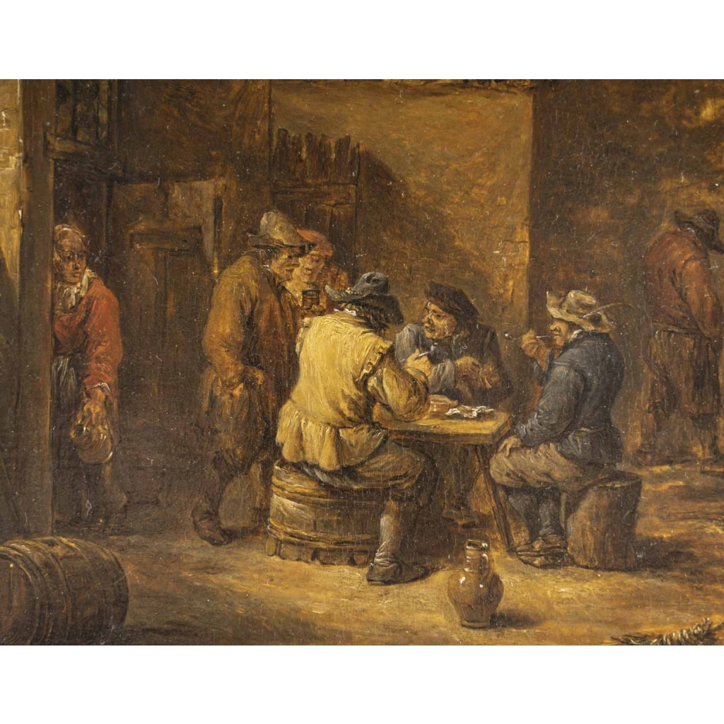 Atelier de David Teniers le Jeune (1610 – 1690), réunion devant la taverne 4