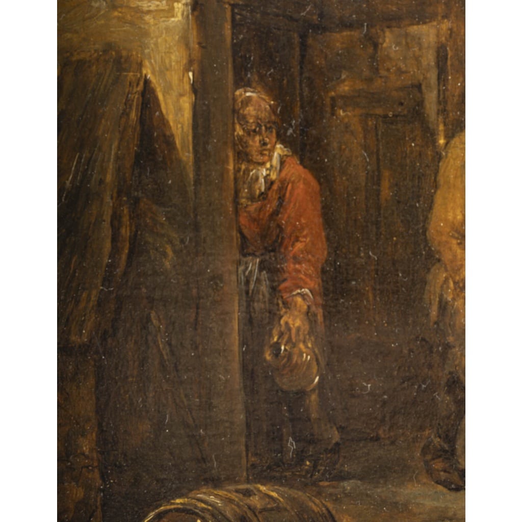 Atelier de David Teniers le Jeune (1610 – 1690), réunion devant la taverne 7