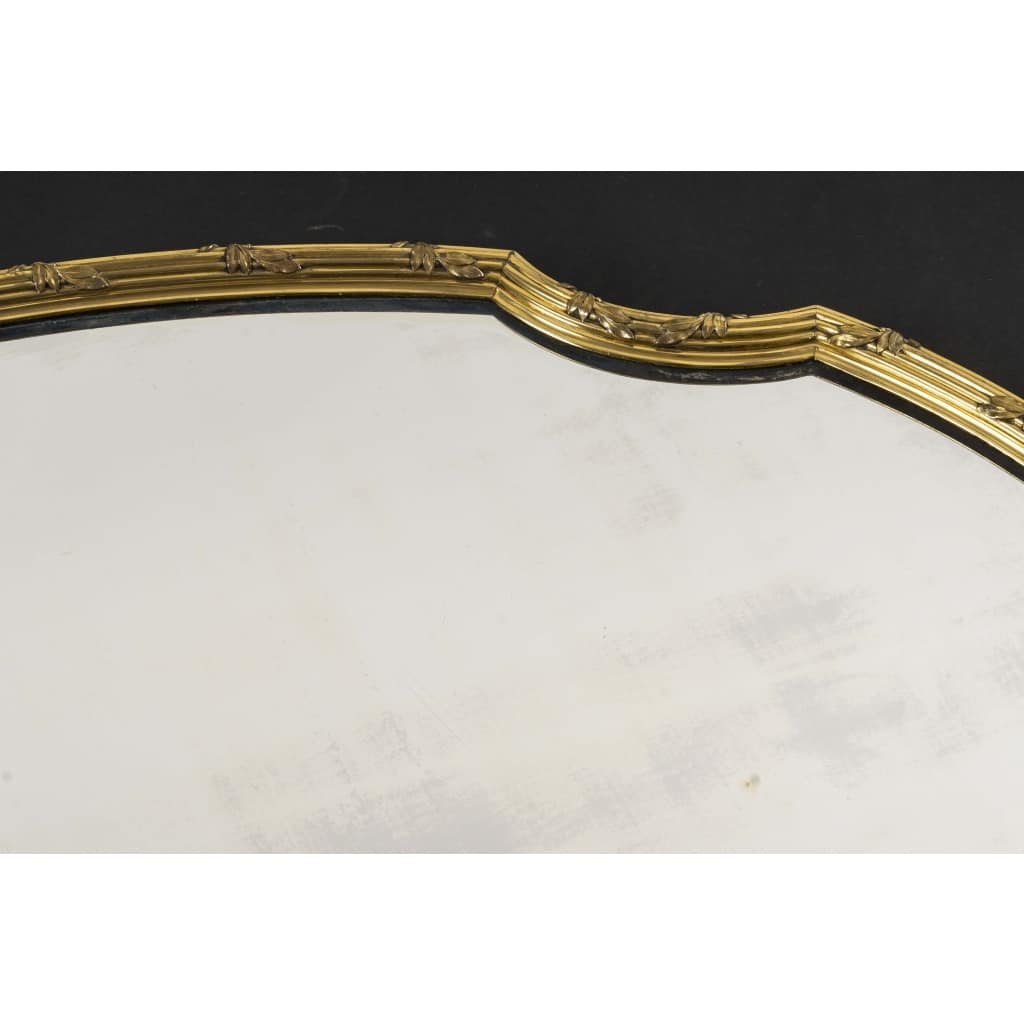 BOIN TABURET – SURTOUT de TABLE EN BRONZE DORE OVALE EPOQUE NAPOLEON III 5