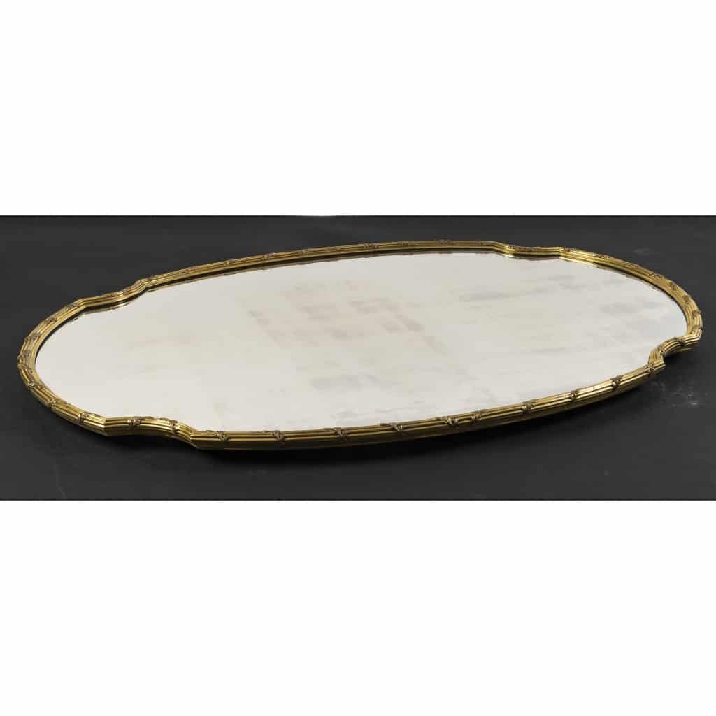 BOIN TABURET – SURTOUT de TABLE EN BRONZE DORE OVALE EPOQUE NAPOLEON III 2