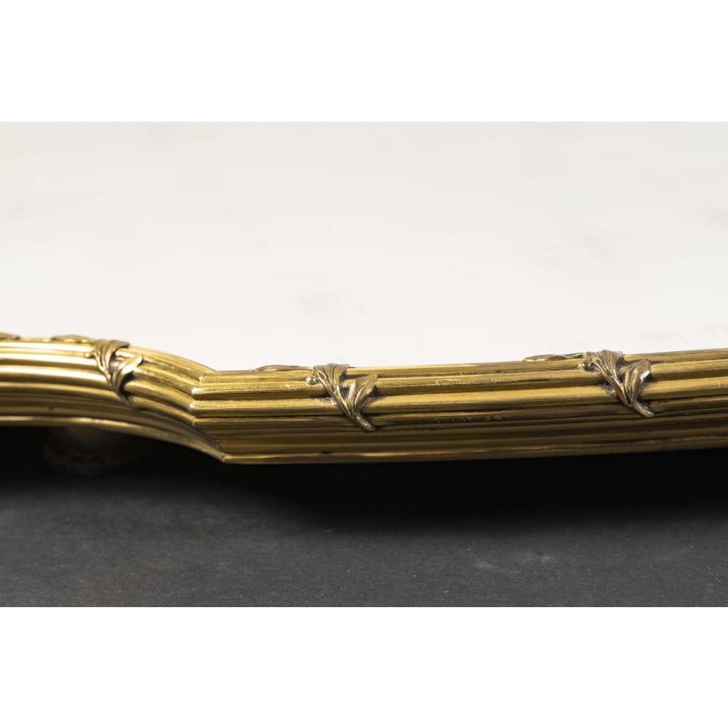 BOIN TABURET – SURTOUT de TABLE EN BRONZE DORE OVALE EPOQUE NAPOLEON III 10