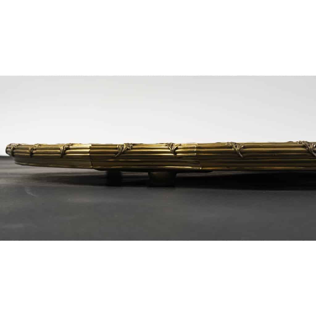 BOIN TABURET – SURTOUT de TABLE EN BRONZE DORE OVALE EPOQUE NAPOLEON III 11