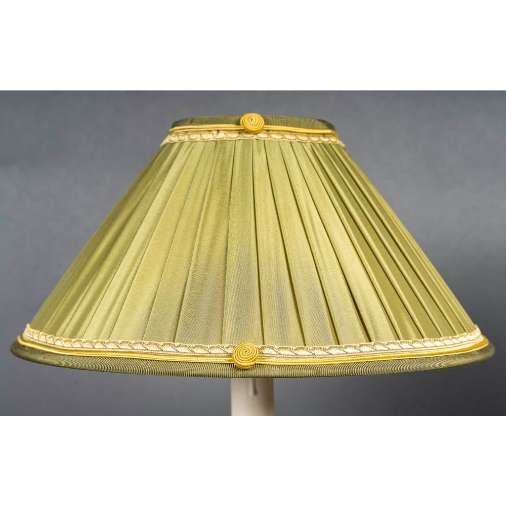 Paire de Bougeoirs d’époque Empire en Bronze ciselé Doré montés en lampes vers 1810 3