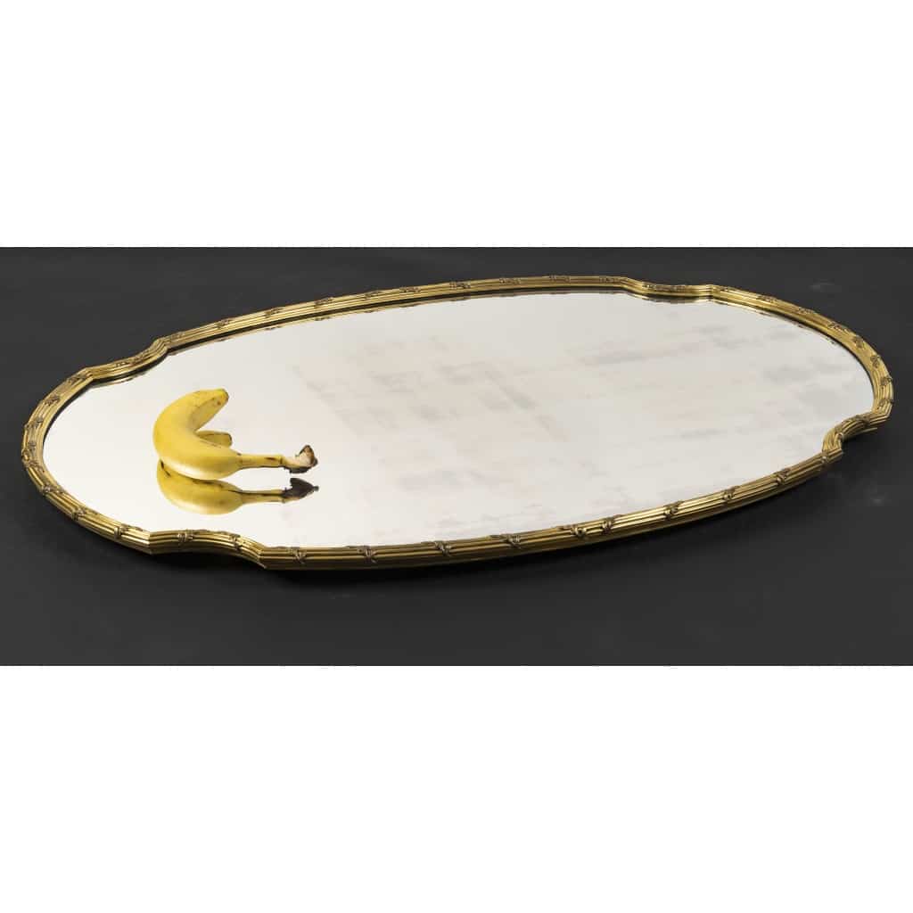 BOIN TABURET – SURTOUT de TABLE EN BRONZE DORE OVALE EPOQUE NAPOLEON III 12