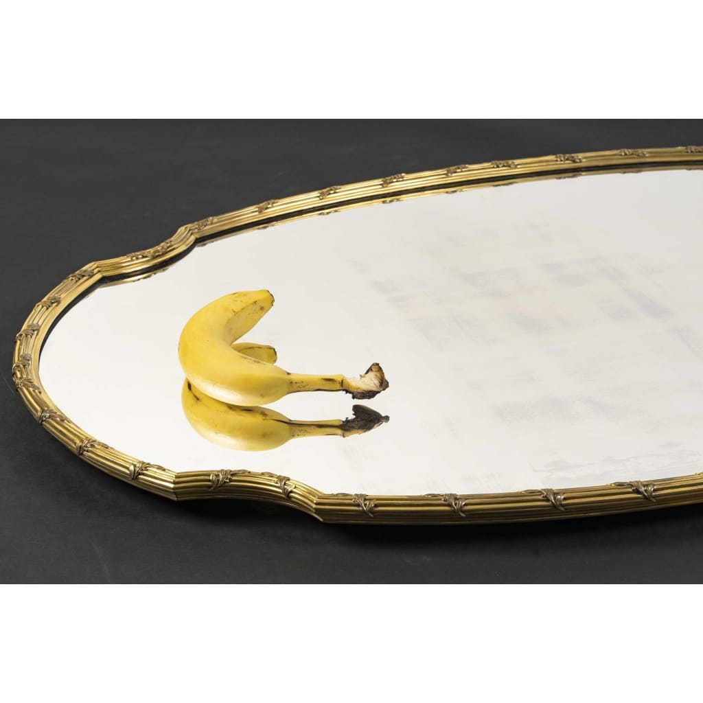 BOIN TABURET – SURTOUT de TABLE EN BRONZE DORE OVALE EPOQUE NAPOLEON III 13