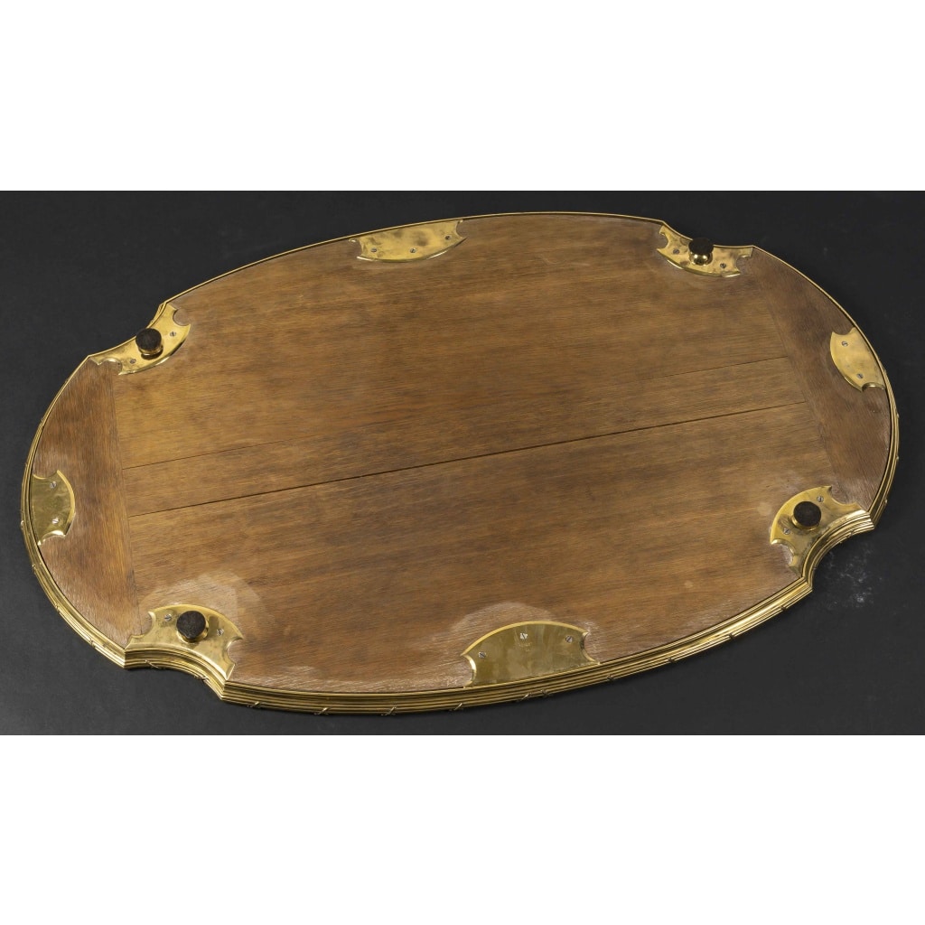 BOIN TABURET – SURTOUT de TABLE EN BRONZE DORE OVALE EPOQUE NAPOLEON III 14