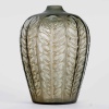 Vase « Tournai » verre gris fumé patiné sépia de René LALIQUE 11