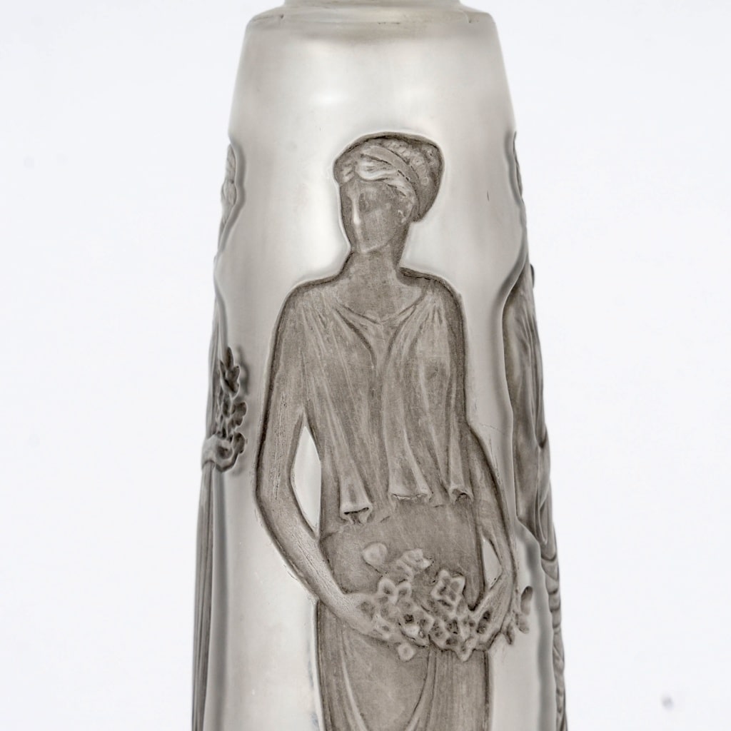 Flacon « Ambre Antique » verre blanc patiné gris de René LALIQUE pour Coty 8