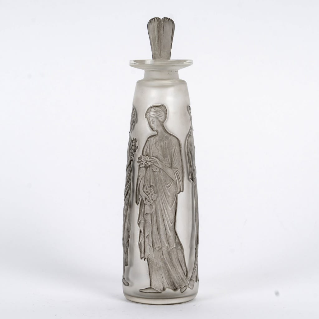 Flacon « Ambre Antique » verre blanc patiné gris de René LALIQUE pour Coty 2