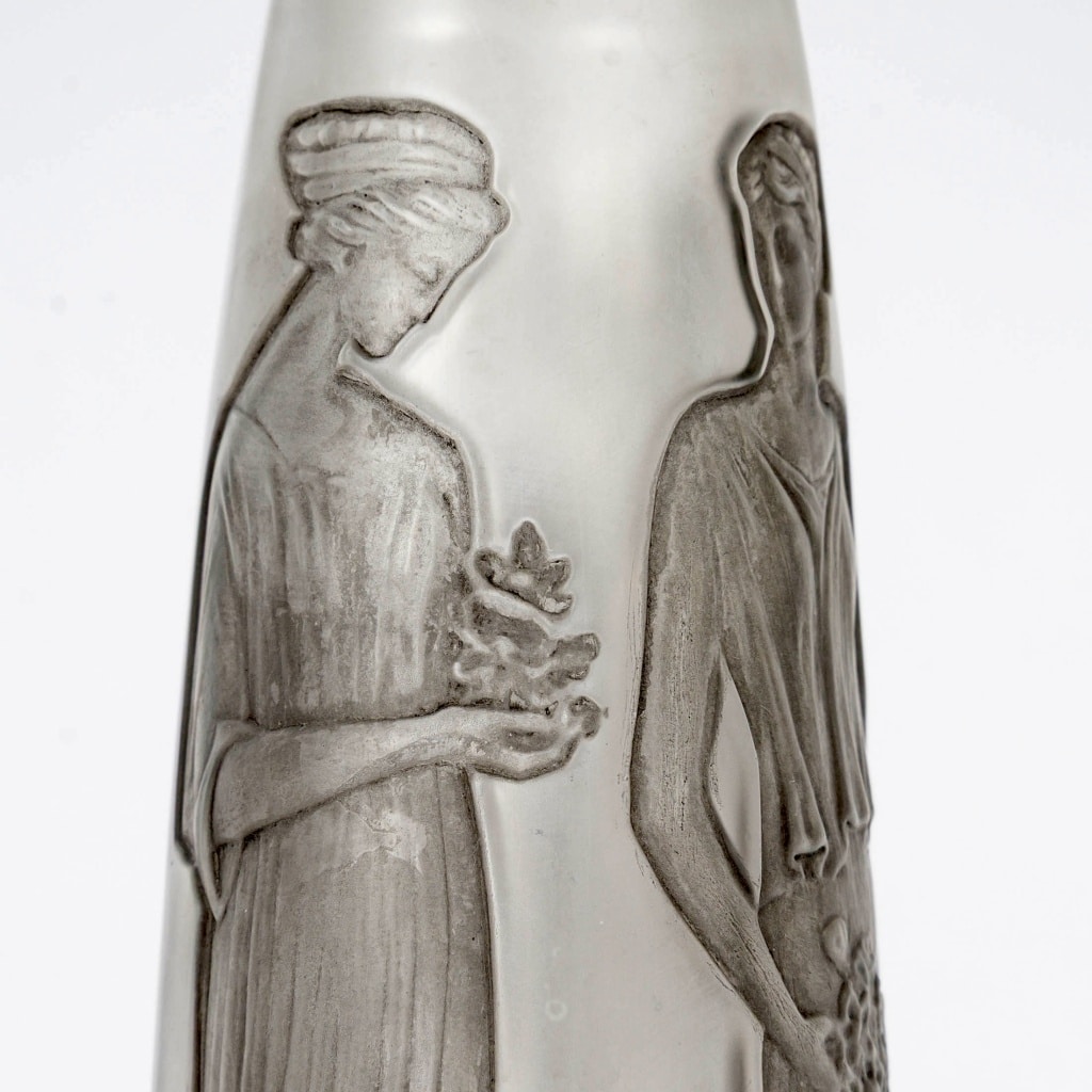 Flacon « Ambre Antique » verre blanc patiné gris de René LALIQUE pour Coty 7