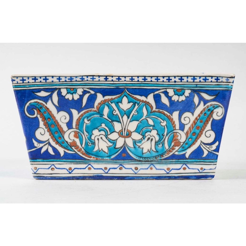 Théodore Deck (1823 – 1891) An Iznik Style Enameled Faïence Jardiniere, circa 1870 5