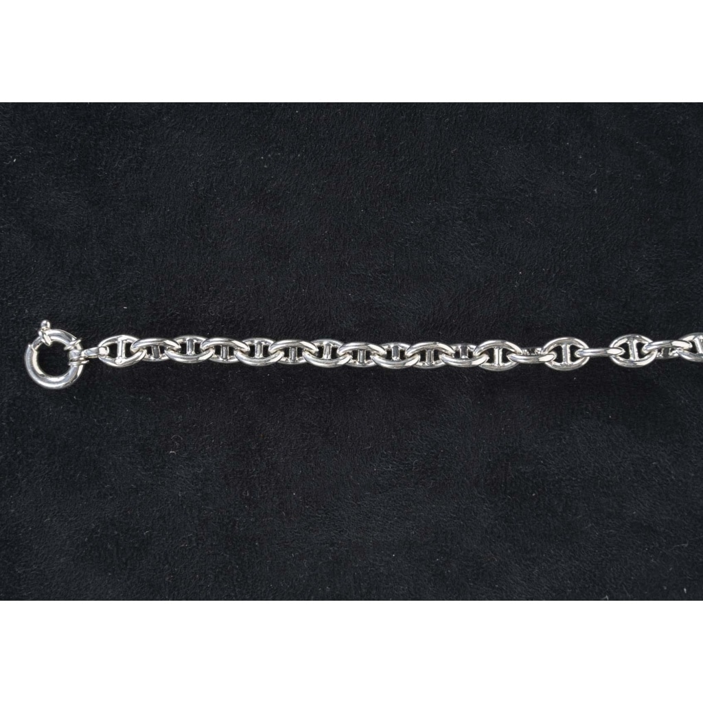 Paire de Bracelets Modernes en Argent Massif – Travail Français 7