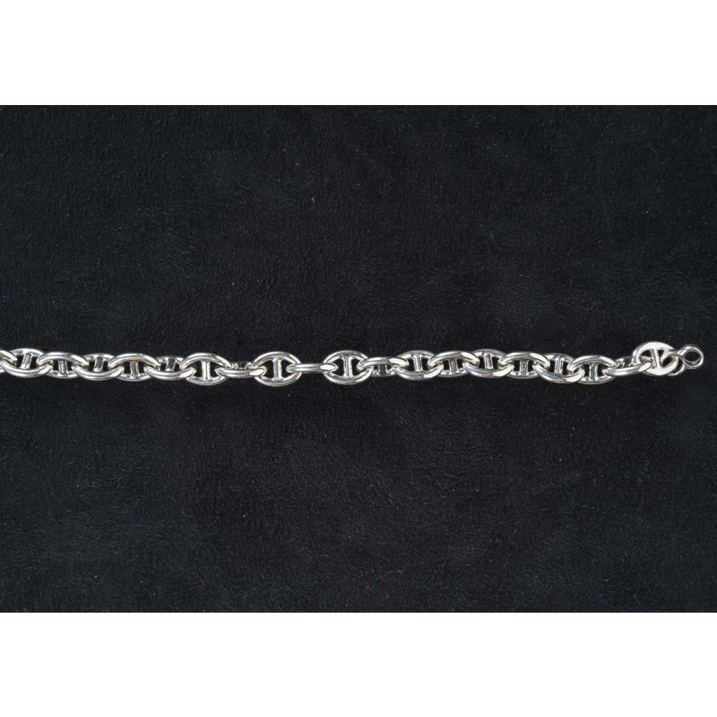 Paire de Bracelets Modernes en Argent Massif – Travail Français 8