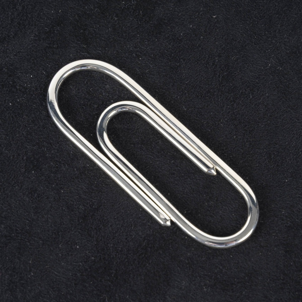 Pince à Billets en Argent Massif – Design Moderne en Forme de Trombone 4
