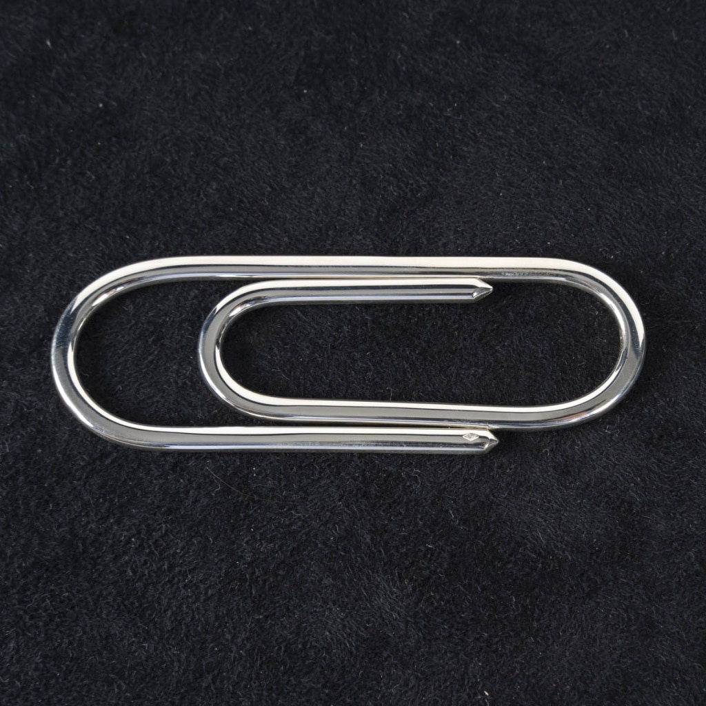 Pince à Billets en Argent Massif – Design Moderne en Forme de Trombone 5