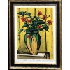 BUFFET Bernard Bouquet Fleurs Dans Une Potiche Lithographie Couleurs Signée certificat d’authenticité 12