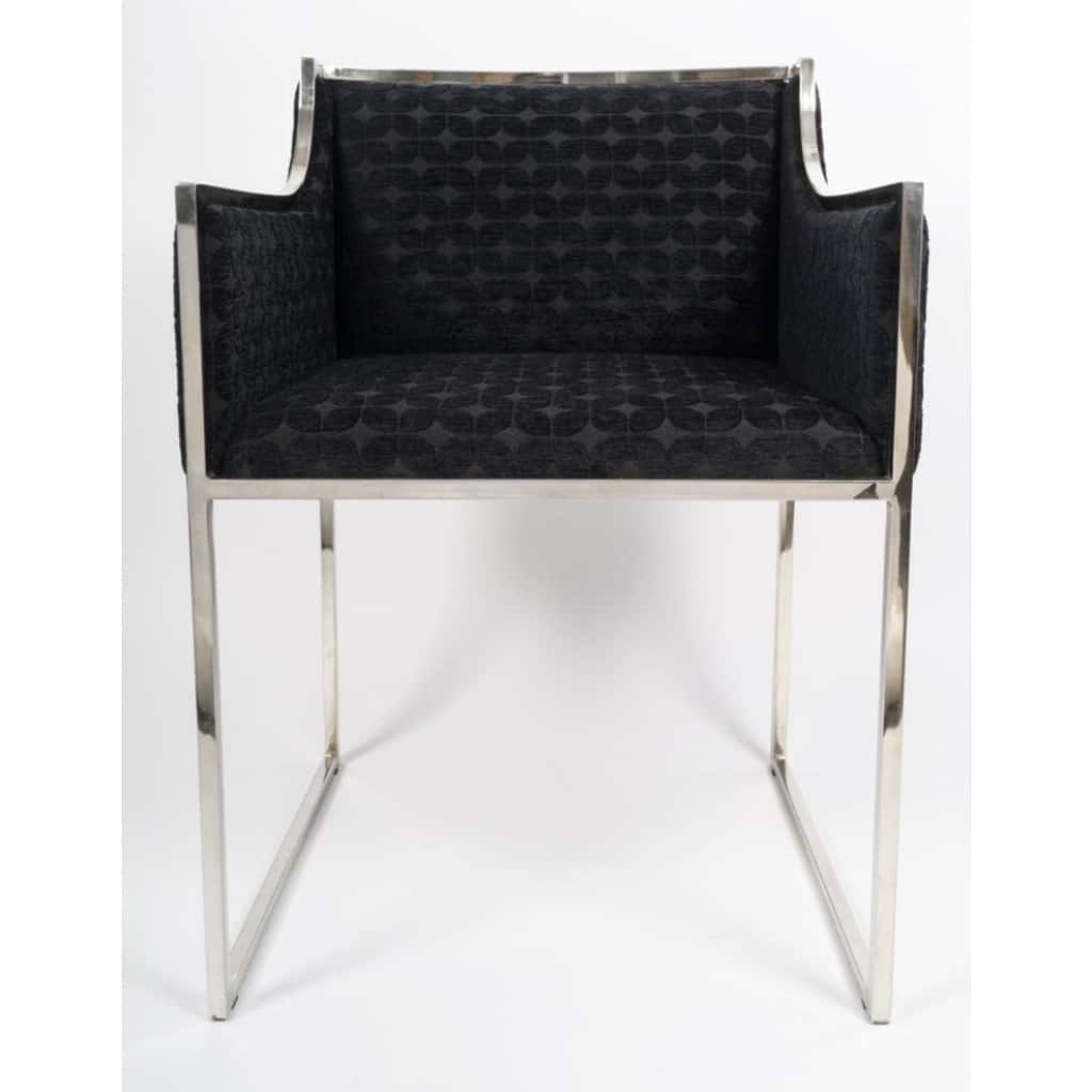 1980 Ensemble de 4 fauteuils de la Maison Jansen 8