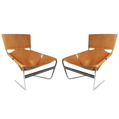 1960 Paire de Fauteuils de Pierre Paulin modèle F444 pour Artiflort