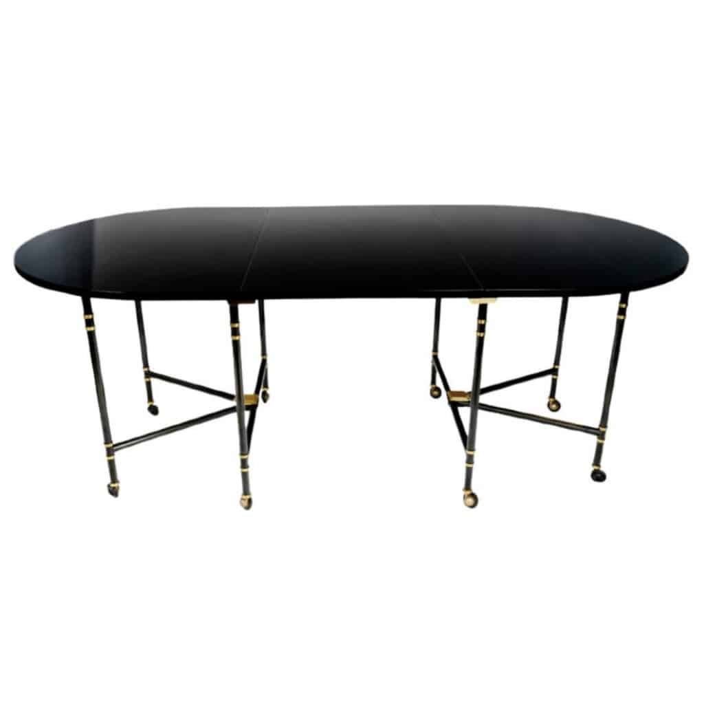 Table ovale à rallonge, modèle Royale, pièce emblématique de la Maison Jansen France, 1960 2