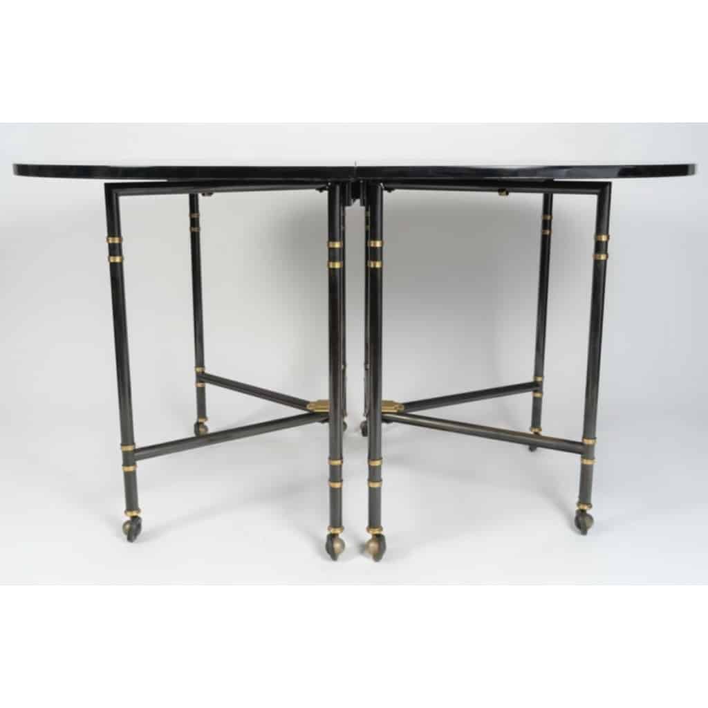 Table ovale à rallonge, modèle Royale, pièce emblématique de la Maison Jansen France, 1960 9