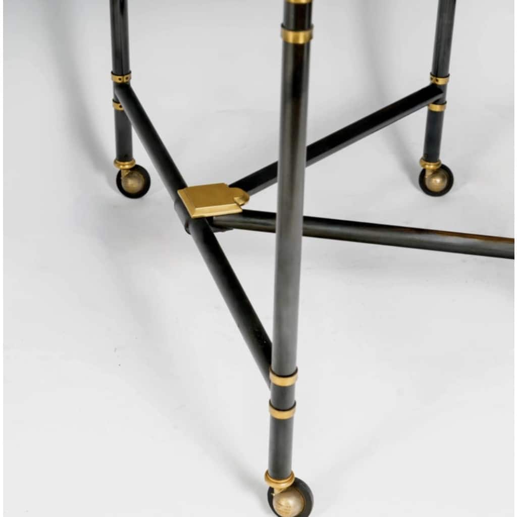 Table ovale à rallonge, modèle Royale, pièce emblématique de la Maison Jansen France, 1960 7