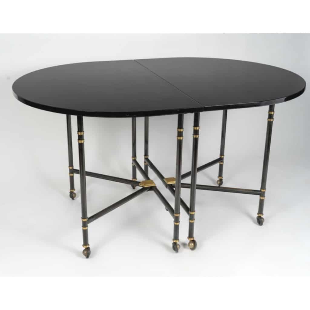 Table ovale à rallonge, modèle Royale, pièce emblématique de la Maison Jansen France, 1960 6