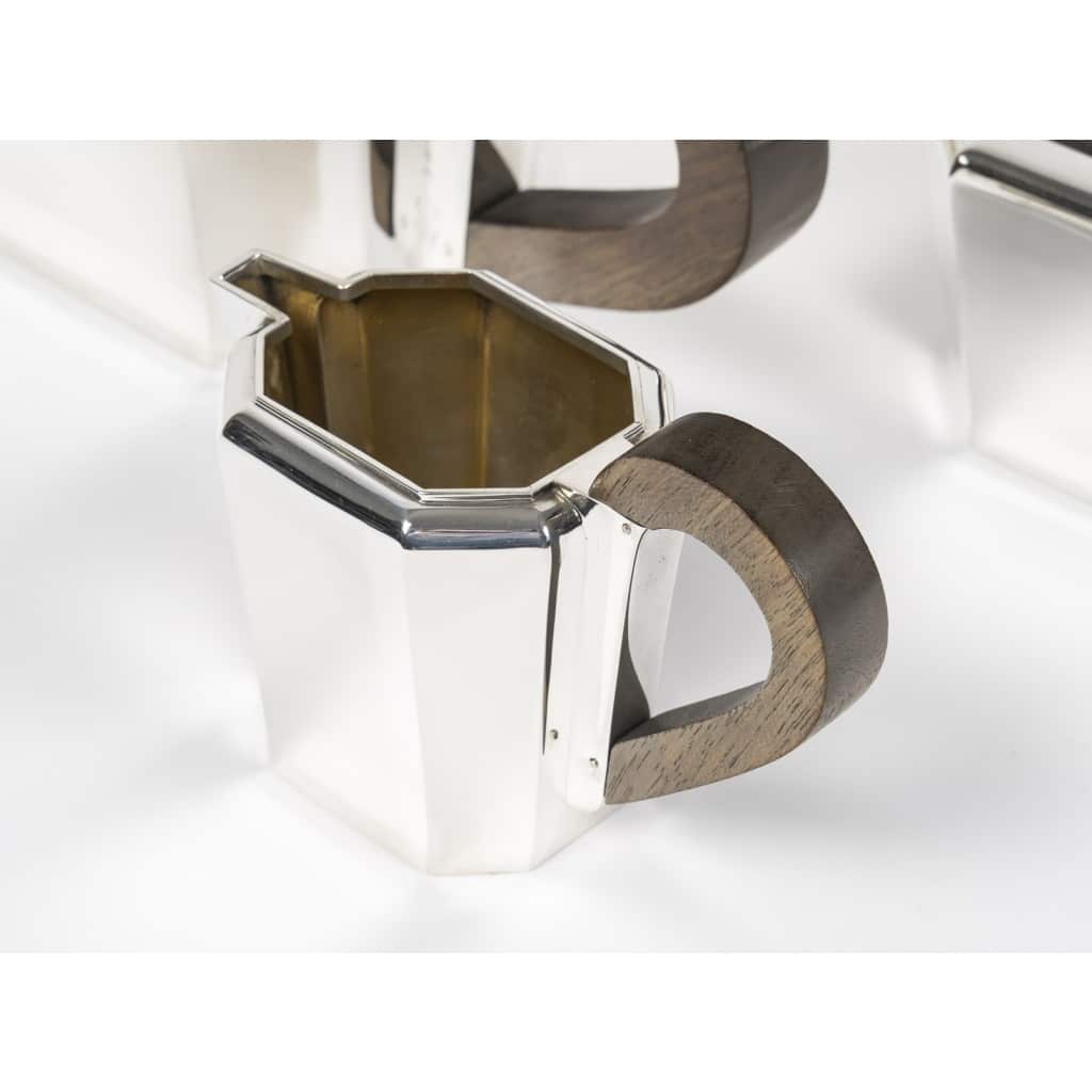 JEAN E. PUIFORCAT – Service THE/CAFE 4 pièces Argent XXe – ART DECO 4