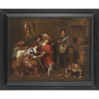 La Diseuse de bonne aventure – Attribué à Simon de Vos vers 1640