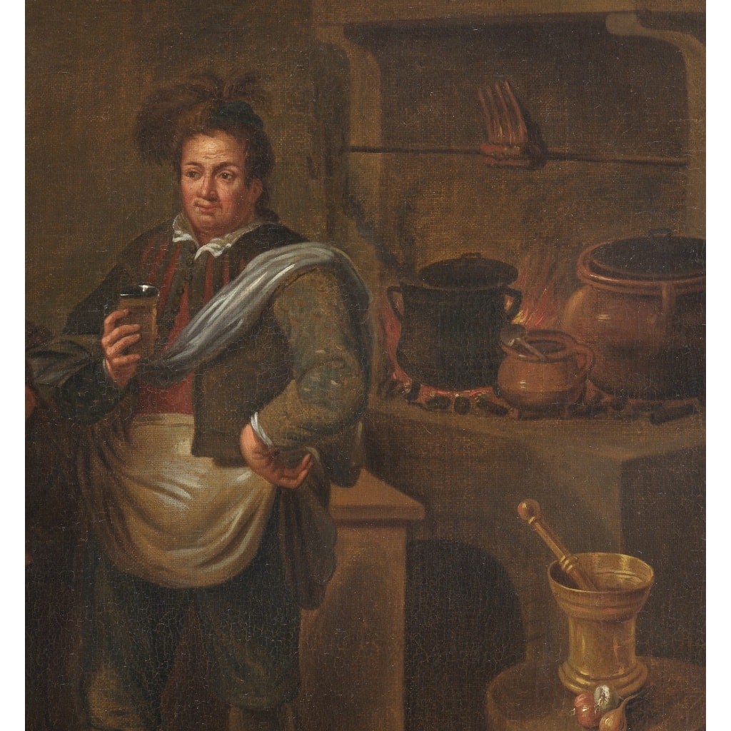 La Diseuse de bonne aventure – Attribué à Simon de Vos vers 1640 5