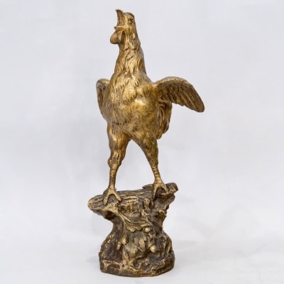 Sculpture – Le Coq , Oscar Ruffoni (1874-1946) – Bronze