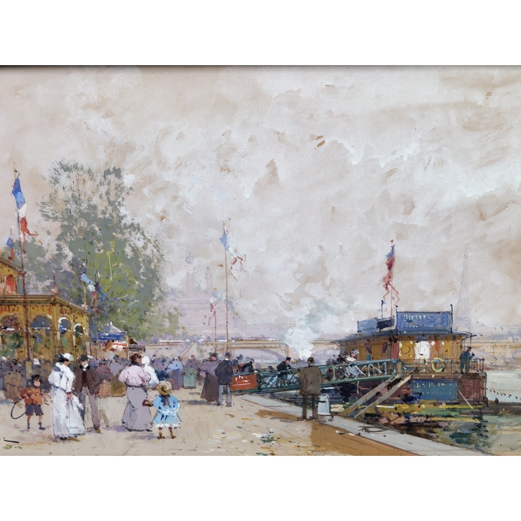 GALIEN LALOUE Peinture Française 20è Paris Pavillon Français Exposition Universelle 1900 Certificat d’authenticité 11