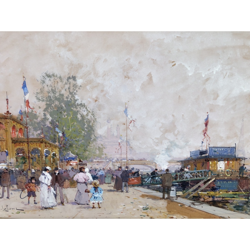 GALIEN LALOUE Peinture Française 20è Paris Pavillon Français Exposition Universelle 1900 Certificat d’authenticité 10