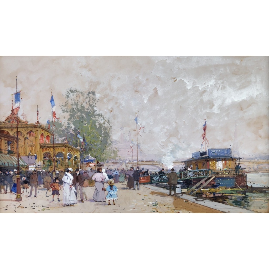 GALIEN LALOUE Peinture Française 20è Paris Pavillon Français Exposition Universelle 1900 Certificat d’authenticité 5