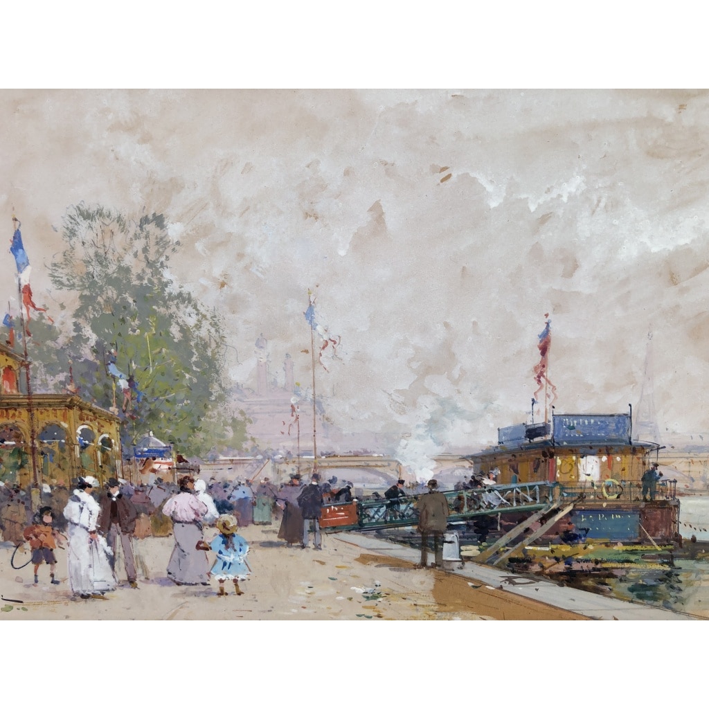 GALIEN LALOUE Peinture Française 20è Paris Pavillon Français Exposition Universelle 1900 Certificat d’authenticité 13