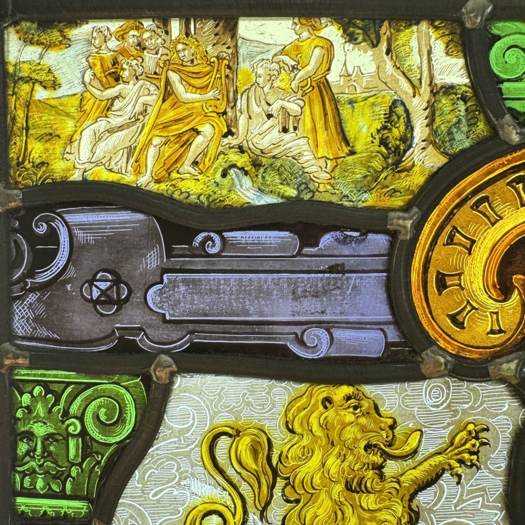 Vitrail Renaissance “1571” (H 34 x L 25cm) 4