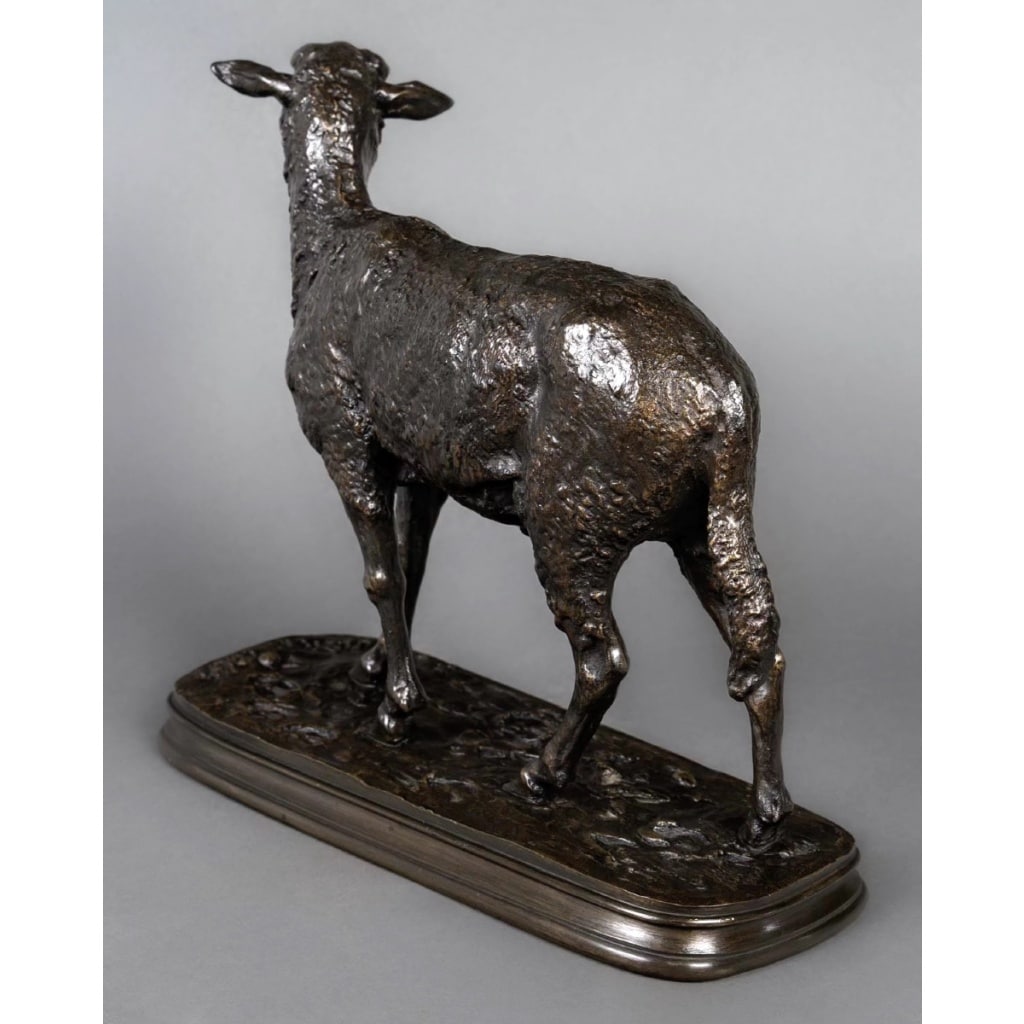 Sculpture – Mouton Des Vosges Debout , Pierre – Jules Mêne (1864) – Bronze 6